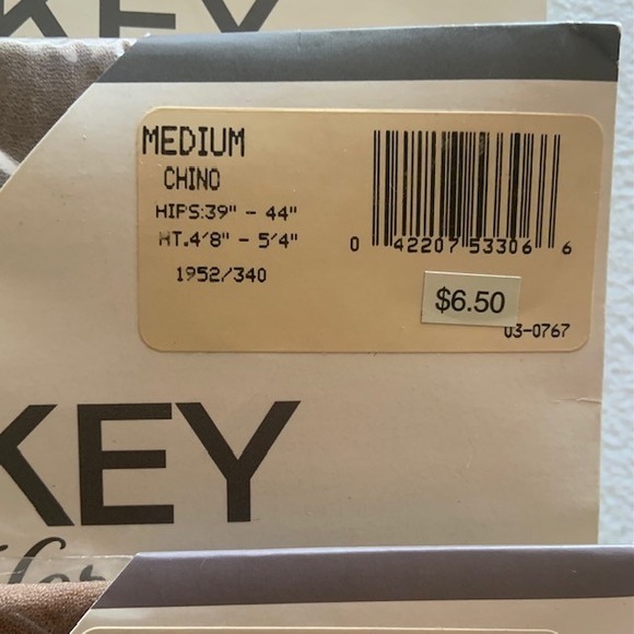 5PK Jockey For Her Control Top Pantyhose Size Medium Navy Taupe Beige NOS USA - Picture 3 of 7